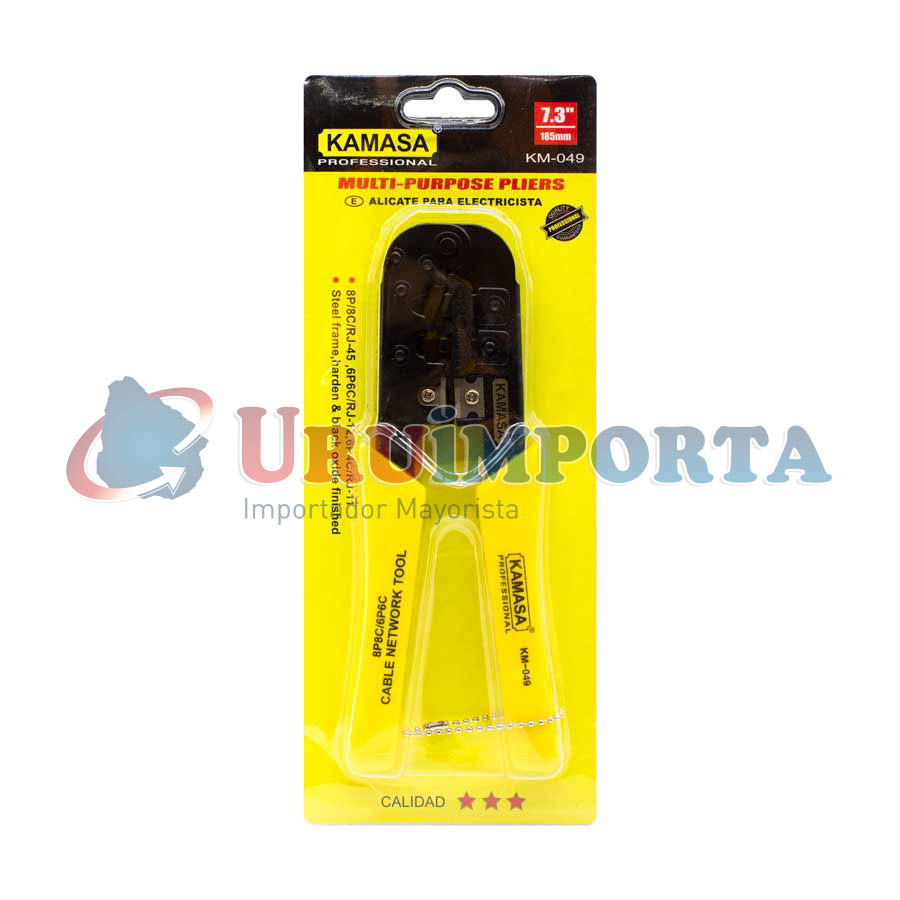 PINZA P/ TELEFONO 7.3 RJ45 RJ12 RJ11 KAMASA KM-049