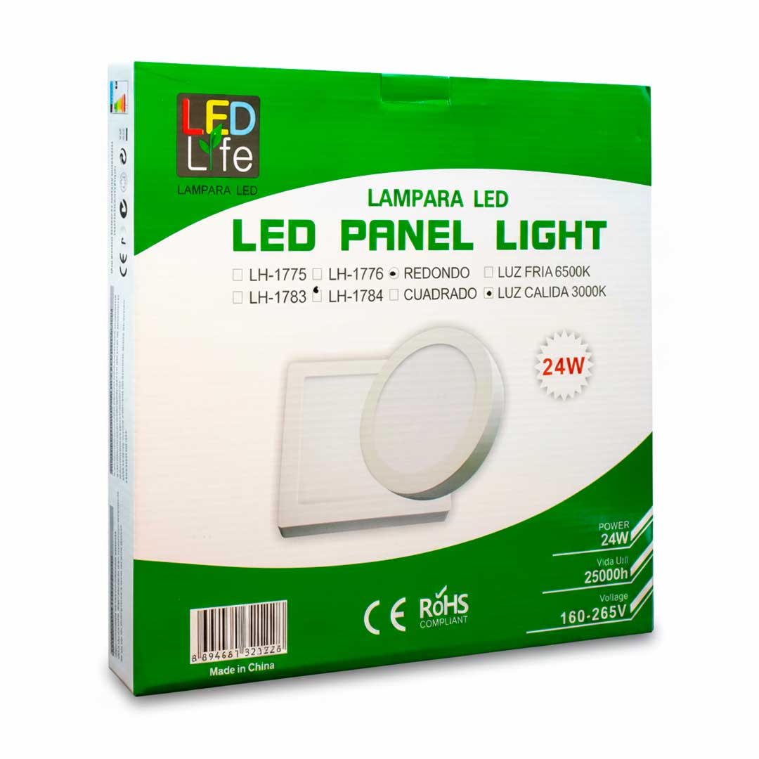 PLAFON 24W REDONDO LUZ CALIDA LED LIFE LH-1784
