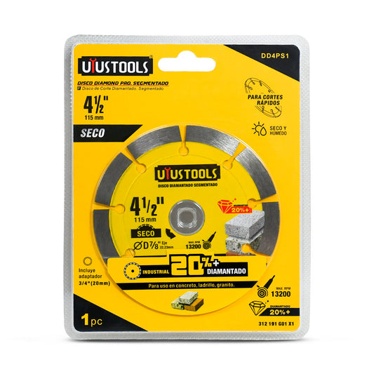 DISCO DIAMANTADO 4 1/2″ PROFESIONAL UYUS DD4PS1