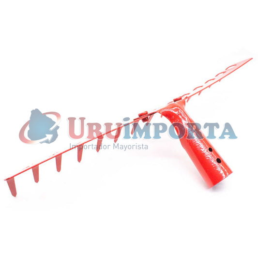 RASTRILLO 14 DIENTES 34CM METALICO ROJO LH-1561