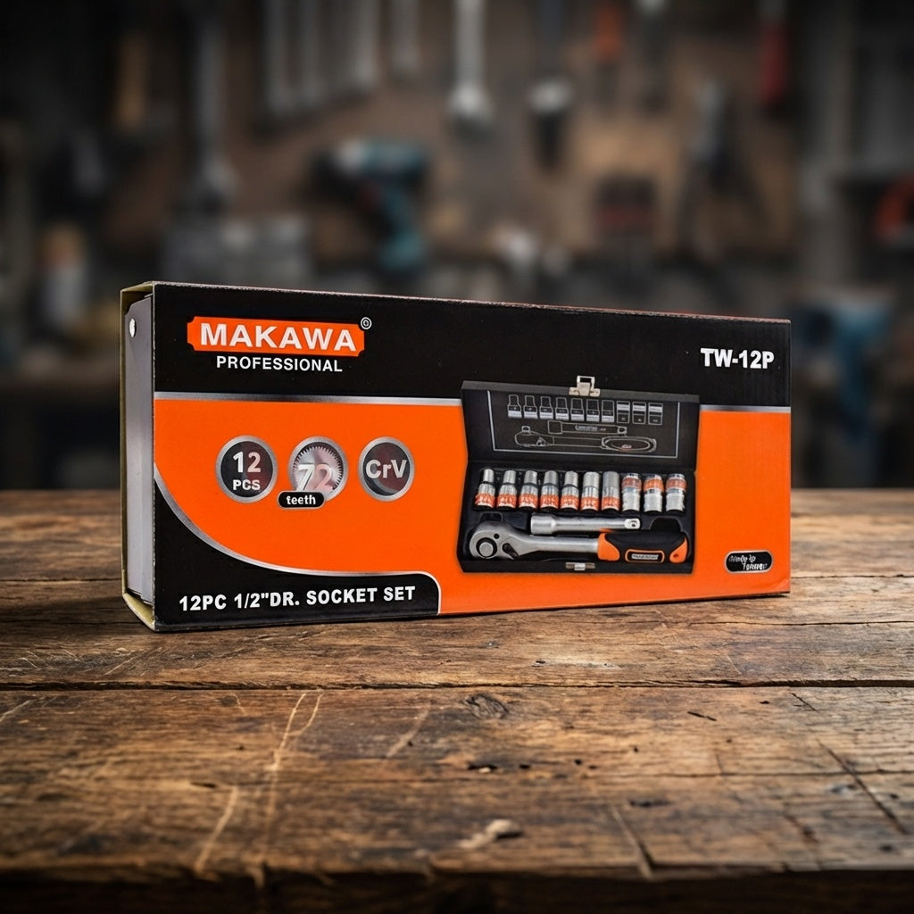 JUEGO DE DADO 1/2” 12PZ 8-19MM MAKAWA TW-12P