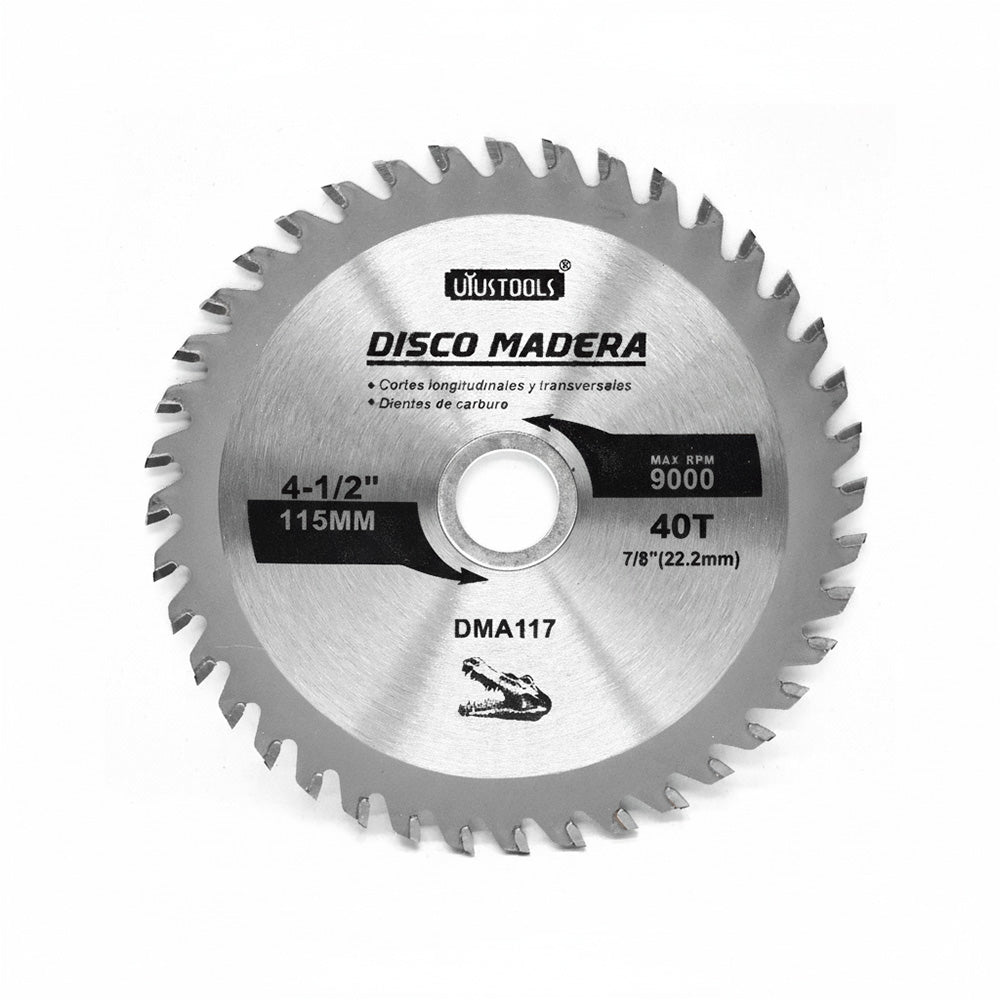 DISCO CORTE MADERA 4 1/2″ 40D UYUSTOOLS DMA117