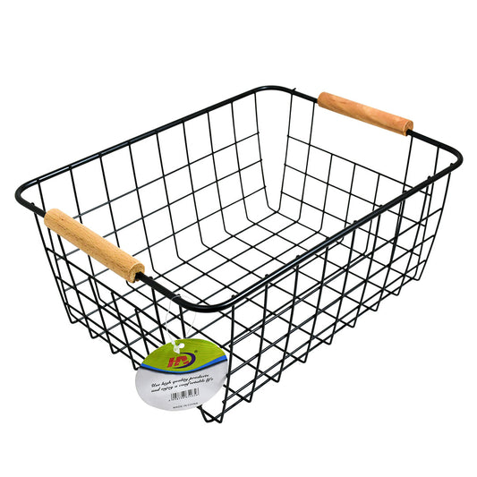 CESTO METALICO NEGRO 22X28X12CM LH-3671