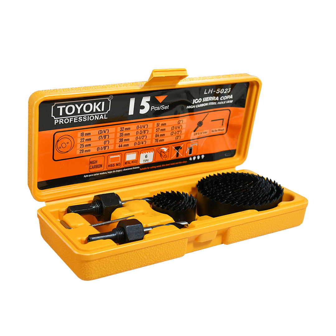 SIERRA COPA P/MADERA 15PZ 19-76MM TOYOKI LH-5023