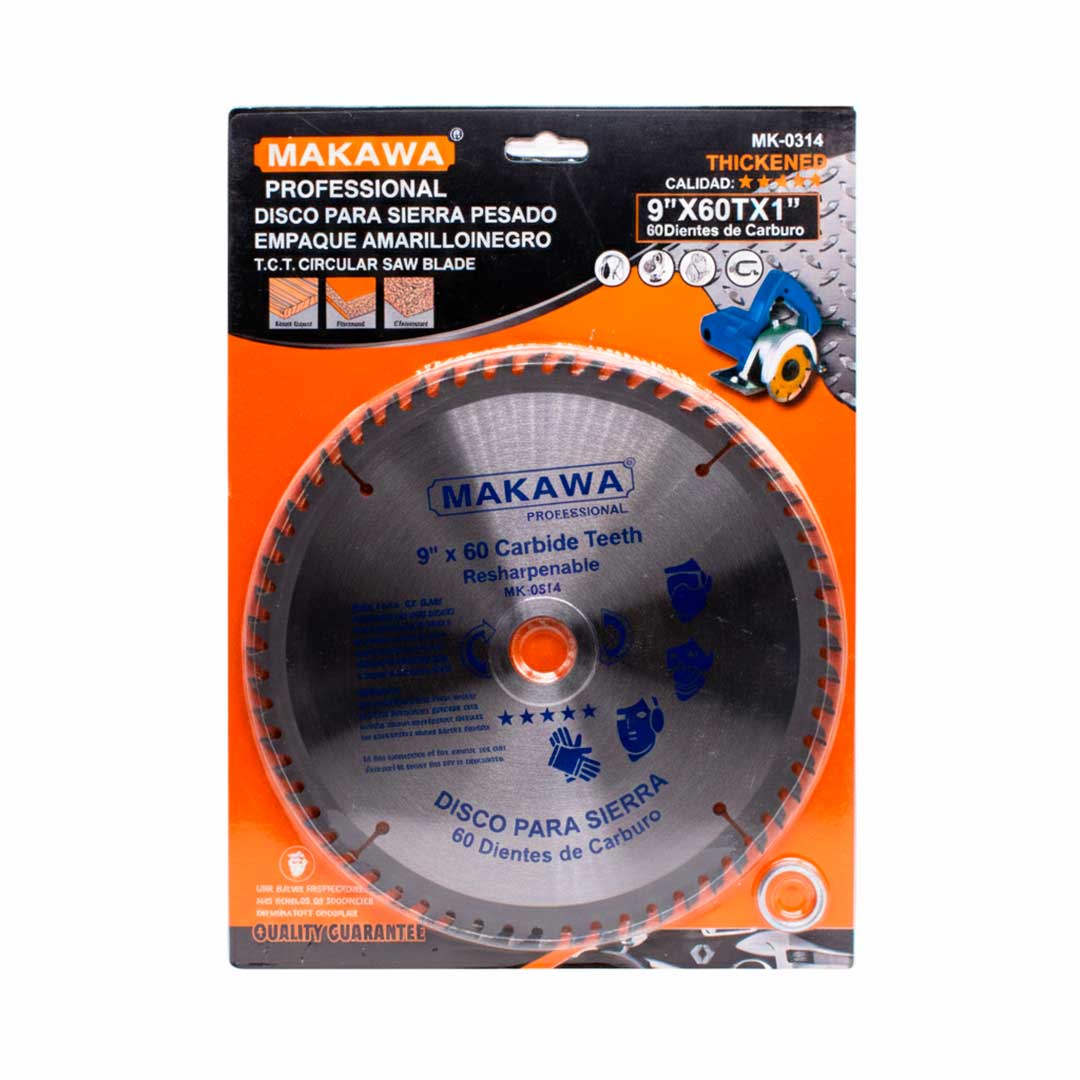 DISCO CORTE MADERA 9″ 60D MAKAWA MK-0314