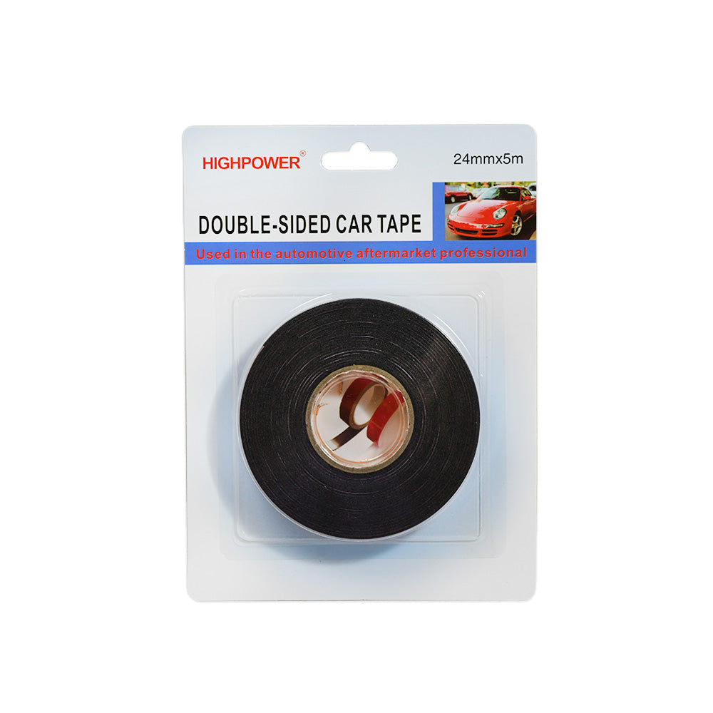 CINTA DOBLE FAZ NEGRA 2.5CM X 5METROS LH1604