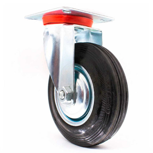 RUEDA NEGRA BASE METALICA 4″ GIRATORIA LH-1685