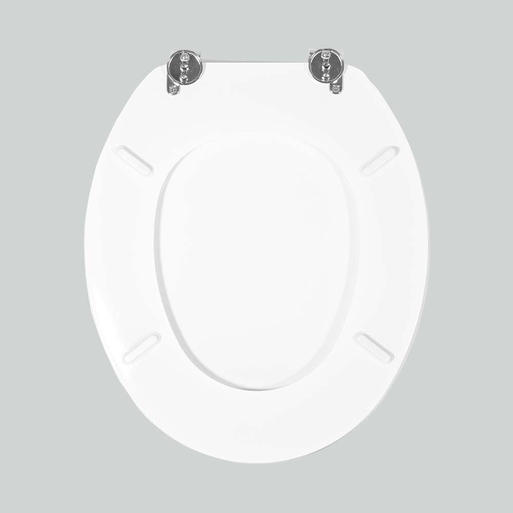 ASIENTO INODORO UNIVERSAL MADERA BLANCO LH-2034
