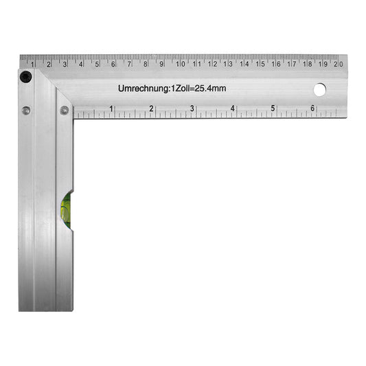 ESCUADRA CARPINTERO 20CM DE ALUMINIO LH-2141