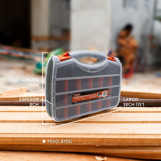 ORGANIZADOR DOBLE 15″ 42 REPARTICI MAKAWA MK-0996