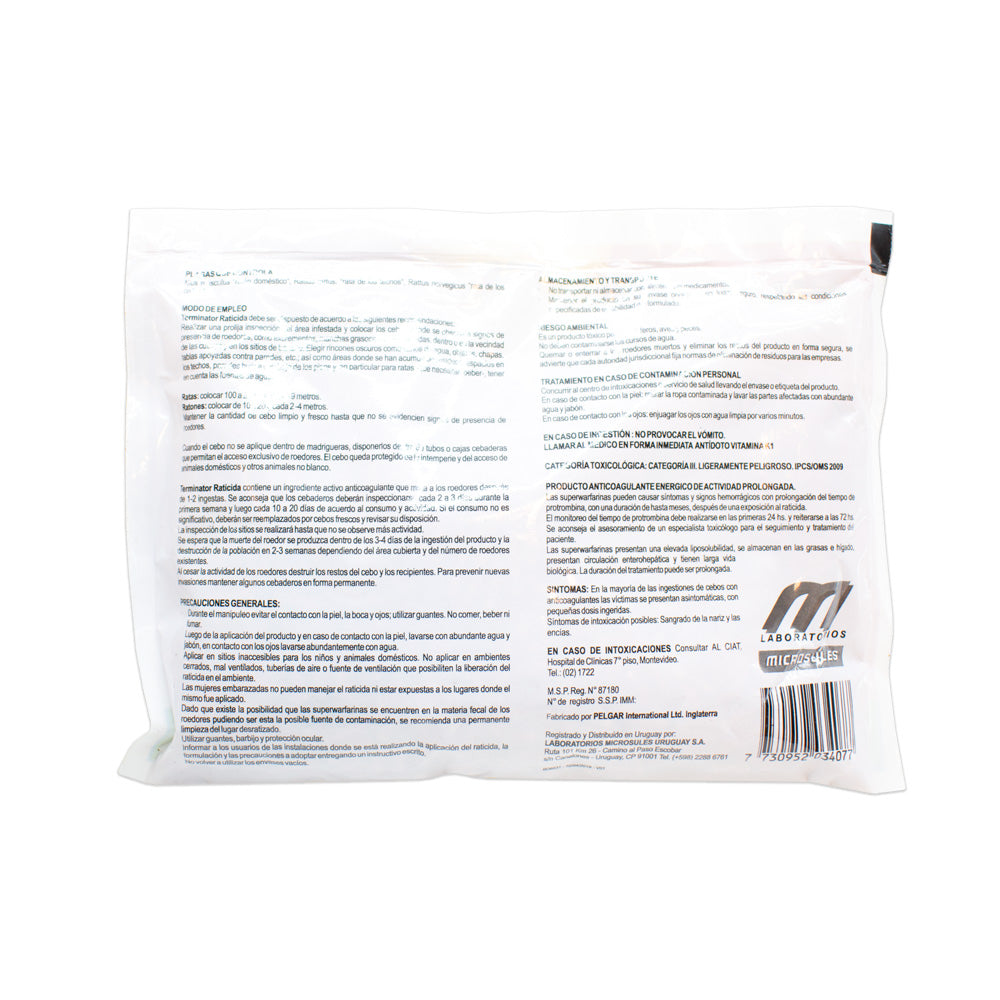 TERMINATOR RATICIDA 200 GRAMOS MICROSULES