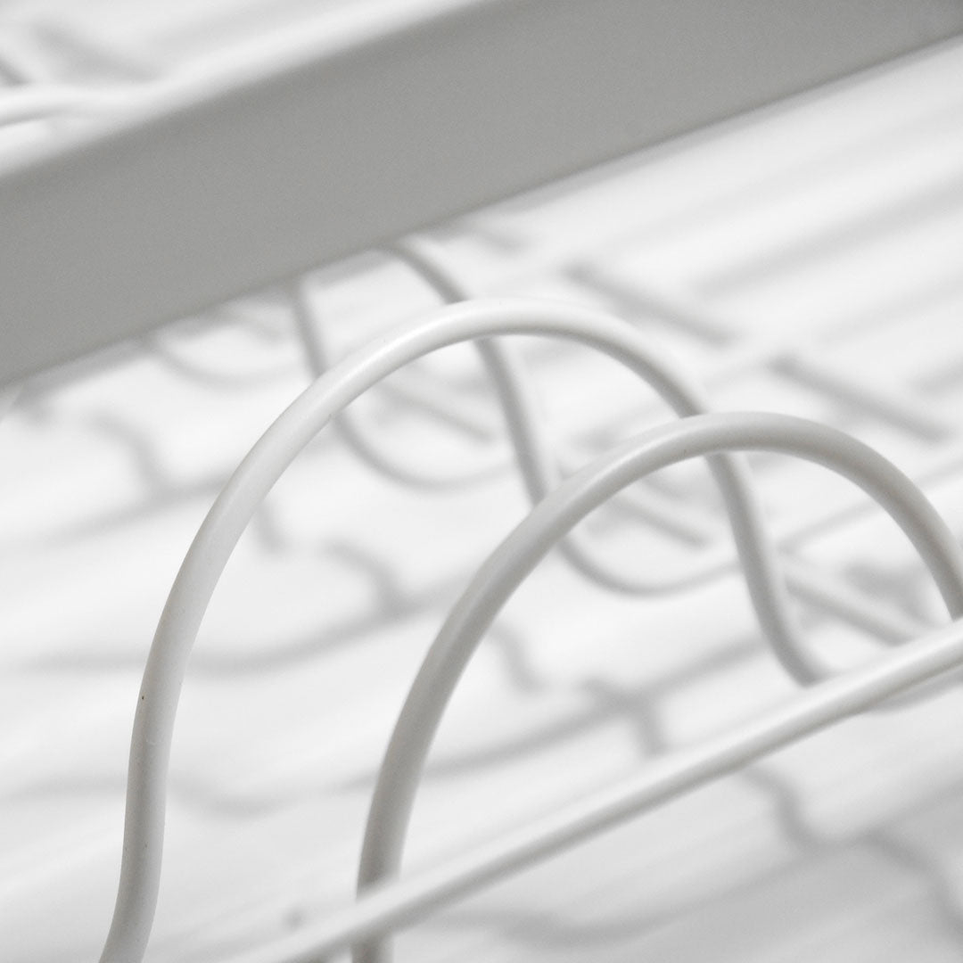 ESCURRIDOR METAL BLANCO CON CUBIETERO LH-3678