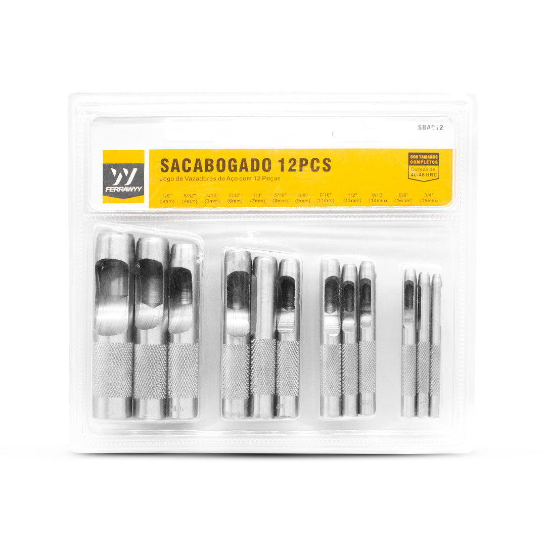 SACABOCADO DE GOLPE 12PZ 3-19MM SBA012
