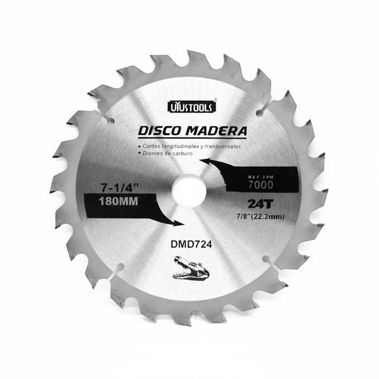 DISCO CORTE MADERA 7 1/4″ 24D UYUSTOOLS DMD724