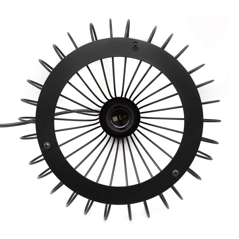 LAMPARA COLGAR VINTAGE JAULA METALICA NEGRA LH2314