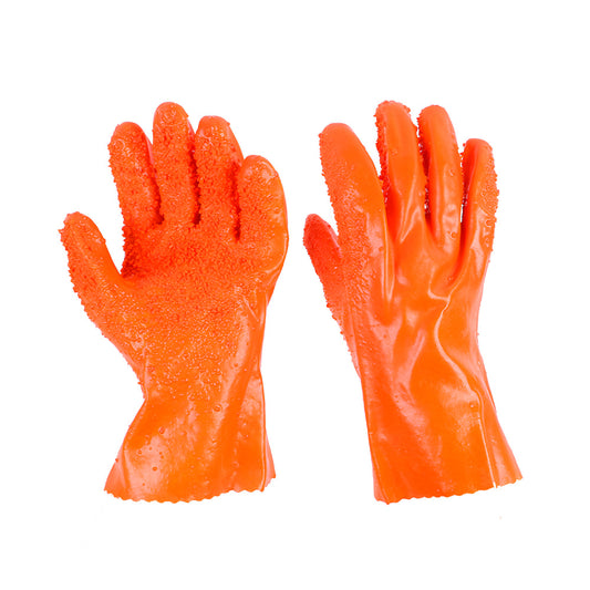 GUANTE DE PVC NARANJA CORRUGADO LH-4129