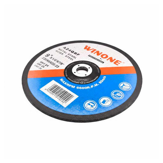 DISCO DESBASTE METAL 9” 6MM WINONE LH-2747