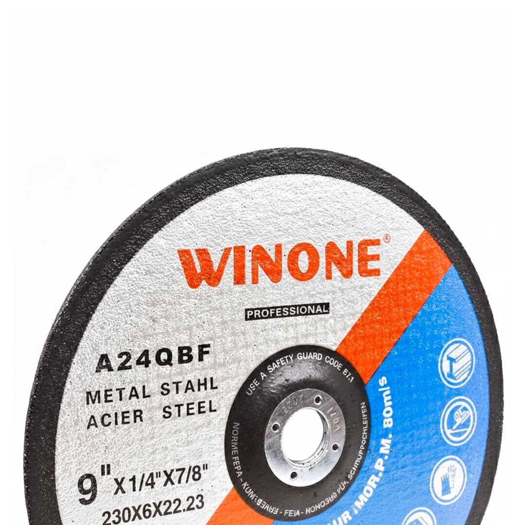 DISCO DESBASTE METAL 9” 6MM WINONE LH-2747