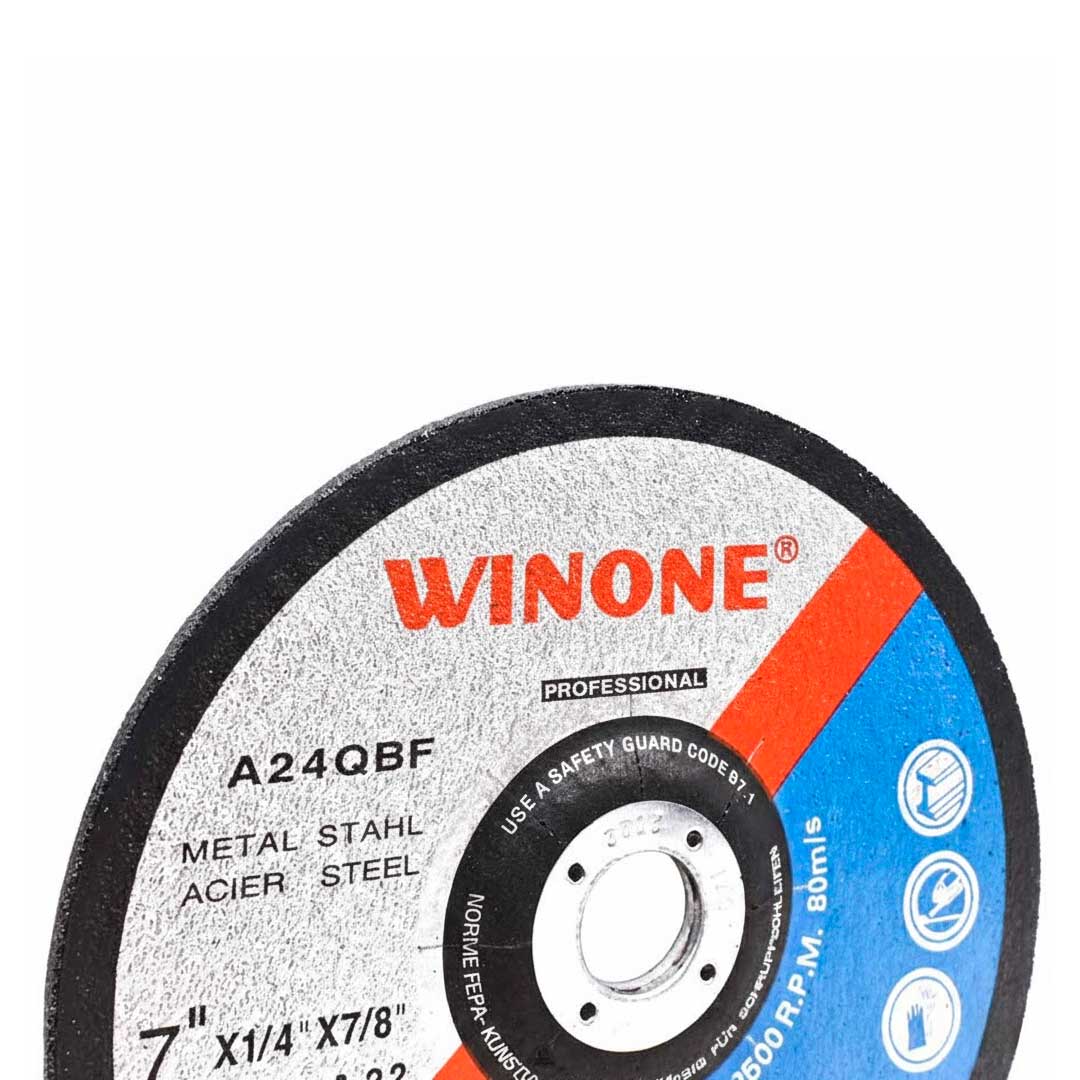 DISCO DESBASTE METAL 7 1/4” 6MM WINONE LH-2746