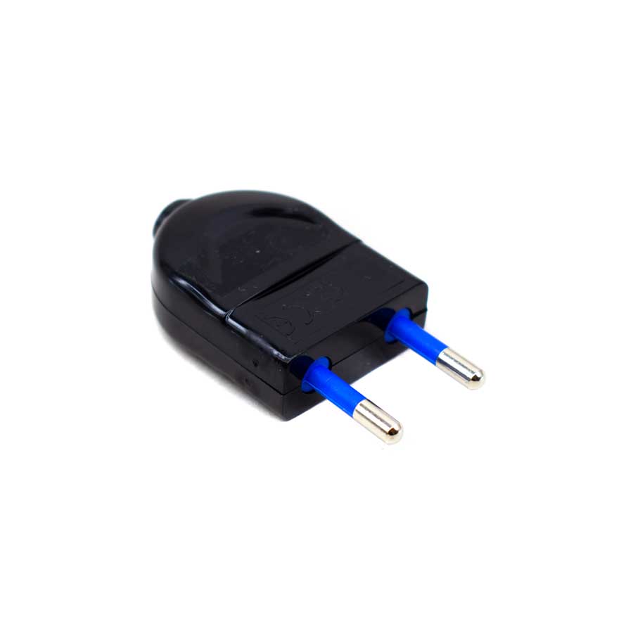 FICHA MODULAR 10 AMP 2PATAS NEGRA LED LIFE SL1001