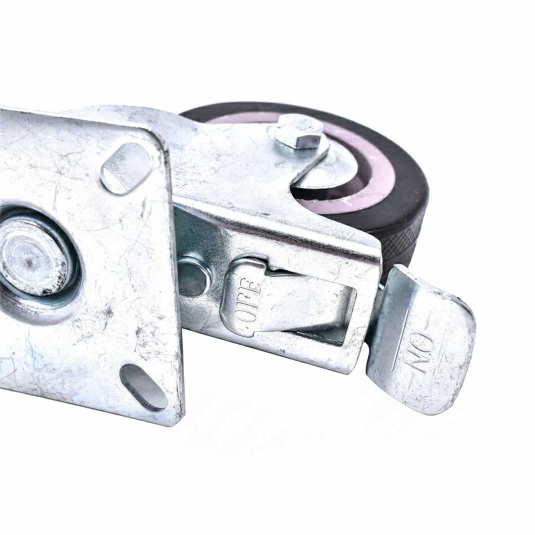 RUEDA GIRATORIA CON FRENO 2 1/2″ GOMA-METAL LH2475