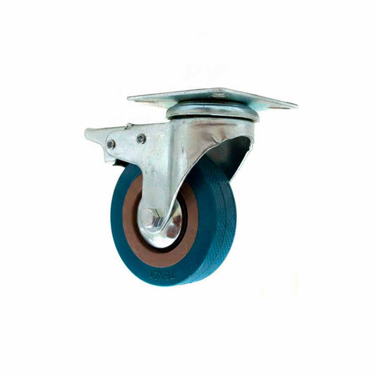 RUEDA GIRATORIA CON FRENO 3″ GOMA-METAL LH-2476