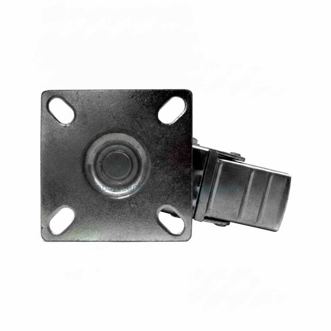 RUEDA GIRATORIA CON FRENO 4″ GOMA-METAL LH-2477