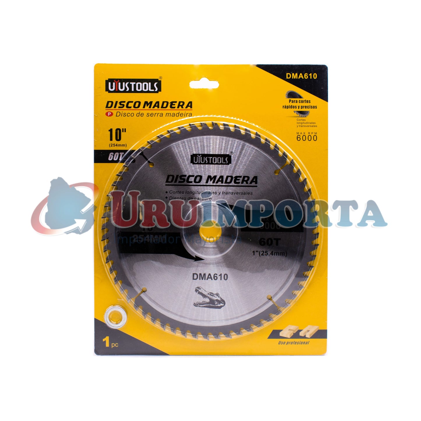 DISCO CORTE MADERA 10″ 60D UYUSTOOLS DMA610