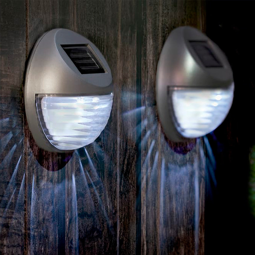 FAROL LED SOLAR REDONDO GRIS LH-2812