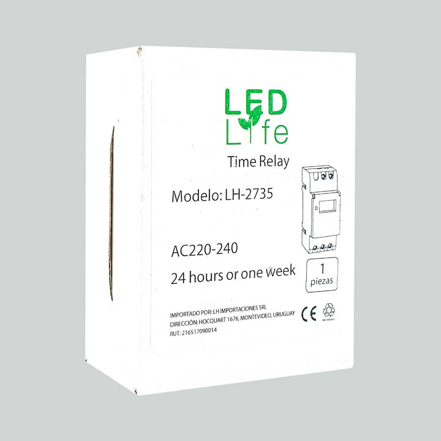 RELOJ TEMPORIZADOR DIGITAL 16A LED LIFE LH-2735