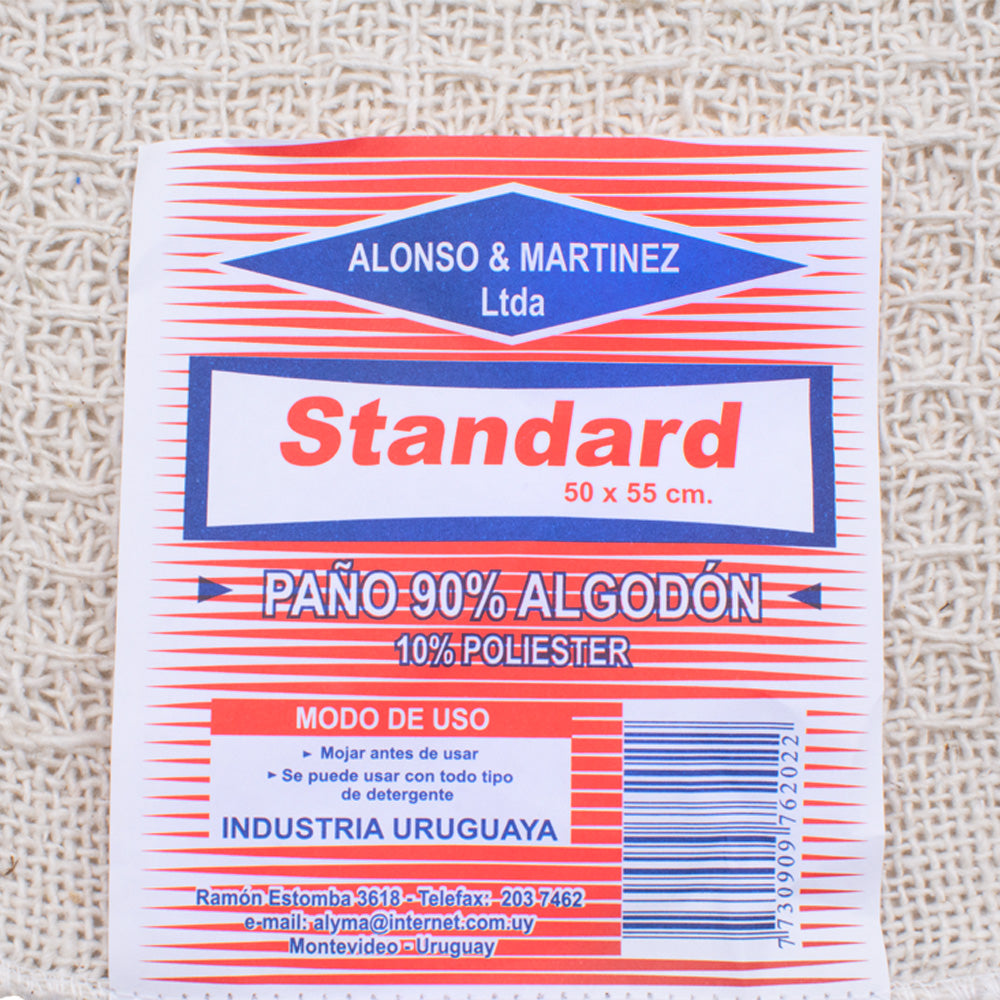 PAÑO DE PISO STANDARD 50CM X55CM ALGODON COD 202