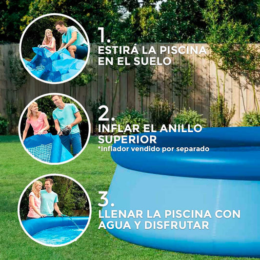 PISCINA INFLABLE REDONDA INTEX 3850 LITROS LH-3253