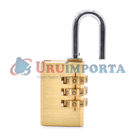 CANDADO CON COMBINACION 30MM DE BRONCE LH-1869