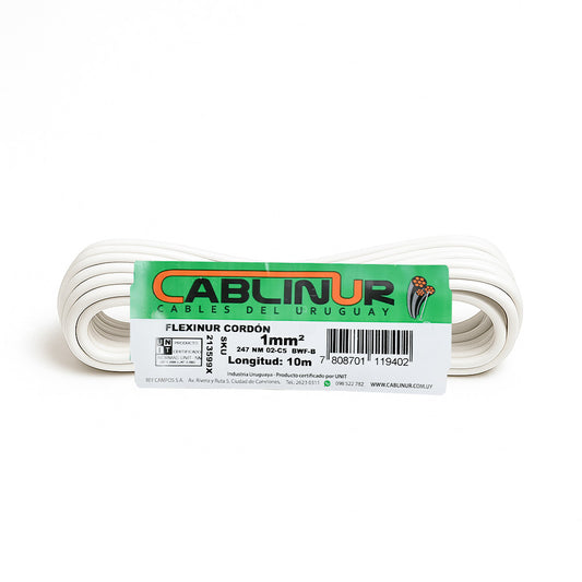 CABLE 1X1MM 10 METROS BLANCO CABLINUR FLCO1B10