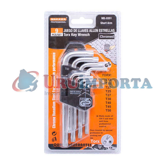 LLAVE TORX 9PZ T10-T50 MAKAWA MK-0352
