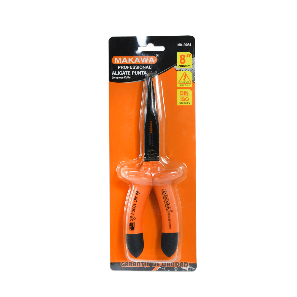 PINZA PUNTA 8″ C/AISLA P/ELECTRICISTA MK-0764