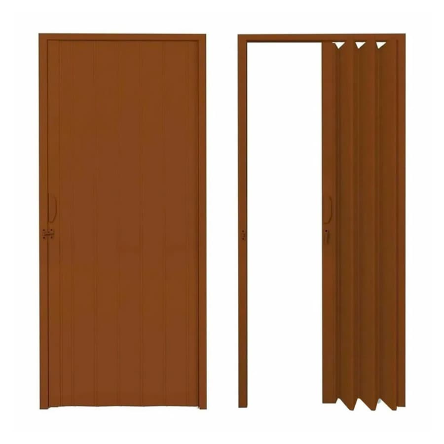 PUERTA PLEGABLE PVC 80X210CM MARRON OSCURO PLASFLE