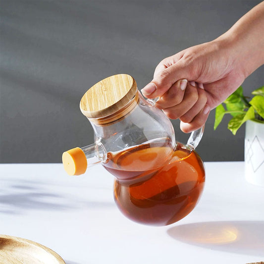 RECIPIENTE DE VIDRIO 400ML TAPA DE MADERA LH-3096