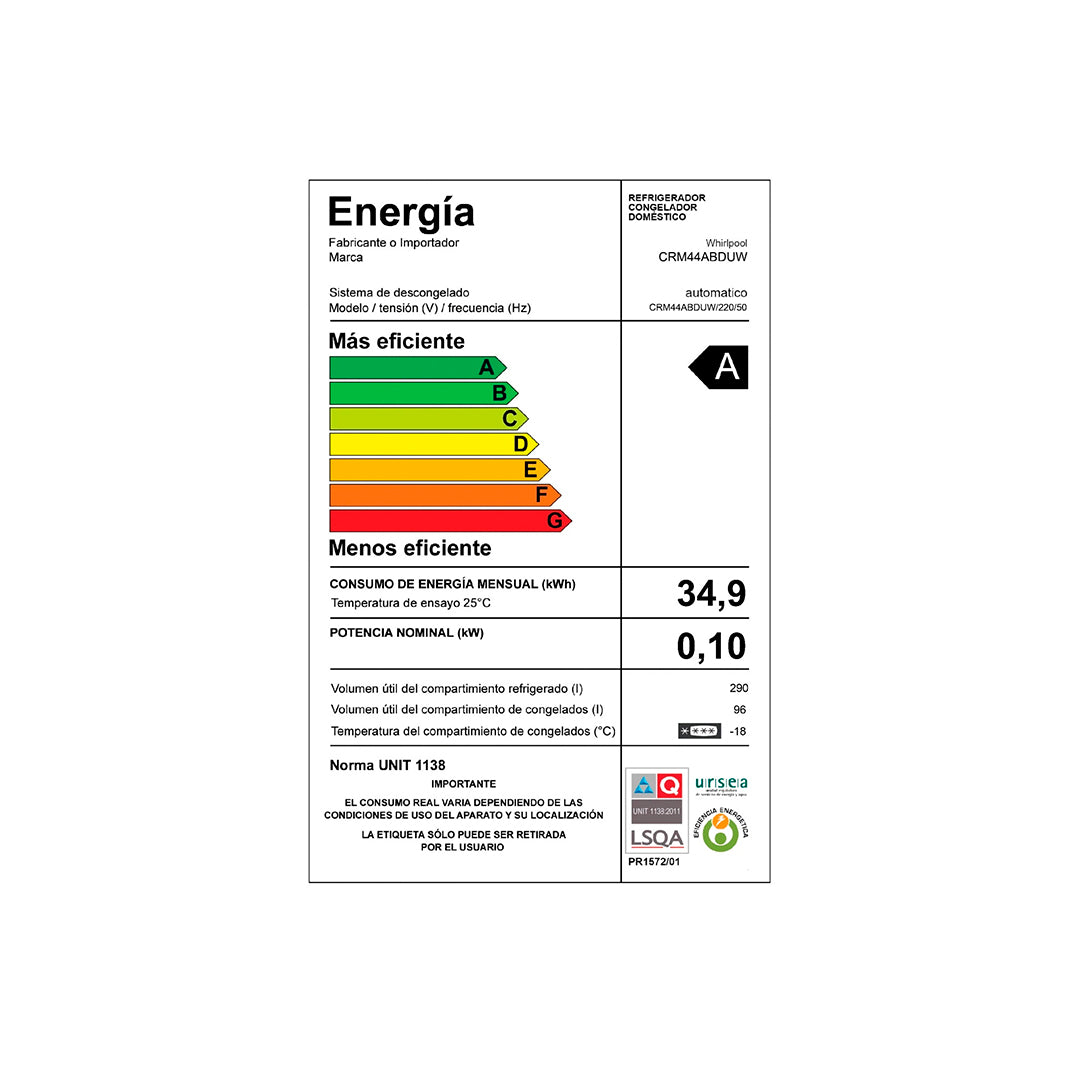 Heladera Consul No Frost CRM44ABDUW