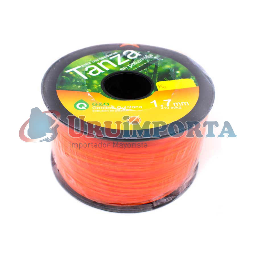 TANZA BORDEADORA REDONDA 1.7MM 450M URUGUAY 11015