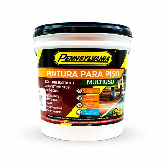 PINTURA PARA PISOS NARANJA 4 KILOS PENNSYLVA