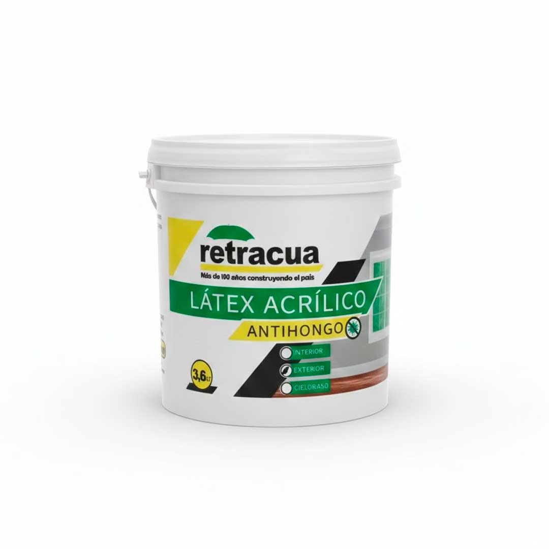 LATEX ACRILICO EXTERIOR 3.6L ANTIHONGOS RETRACUA