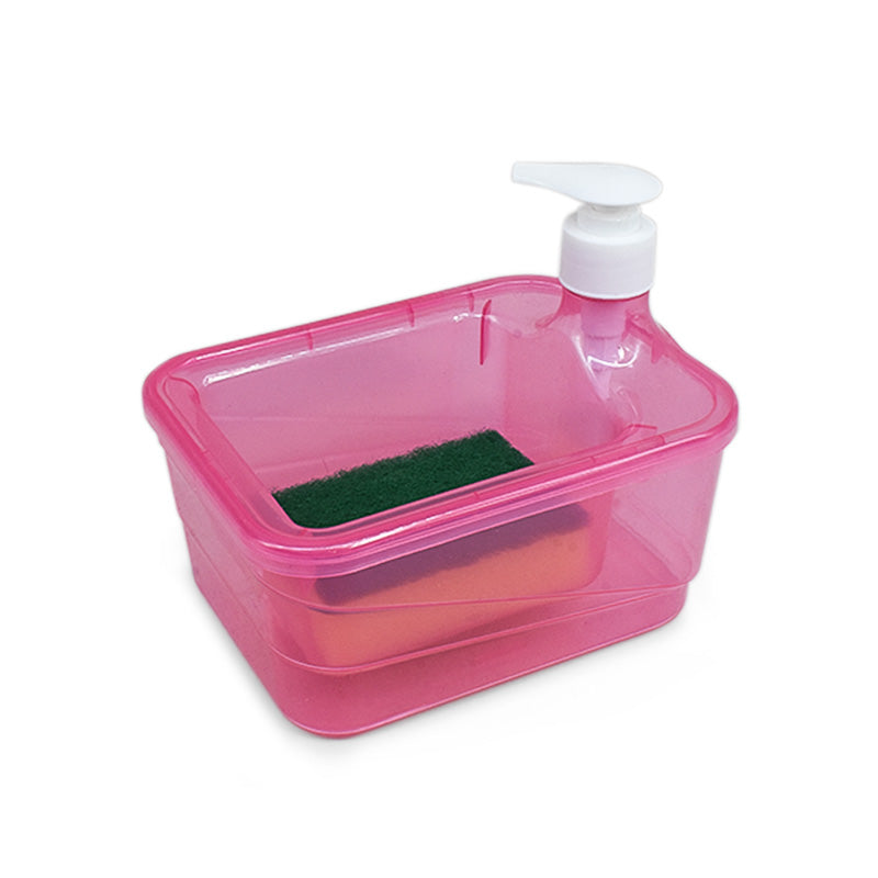 DISPENSADOR JABON Y PORTA ESPONJA PLASTICO F9921