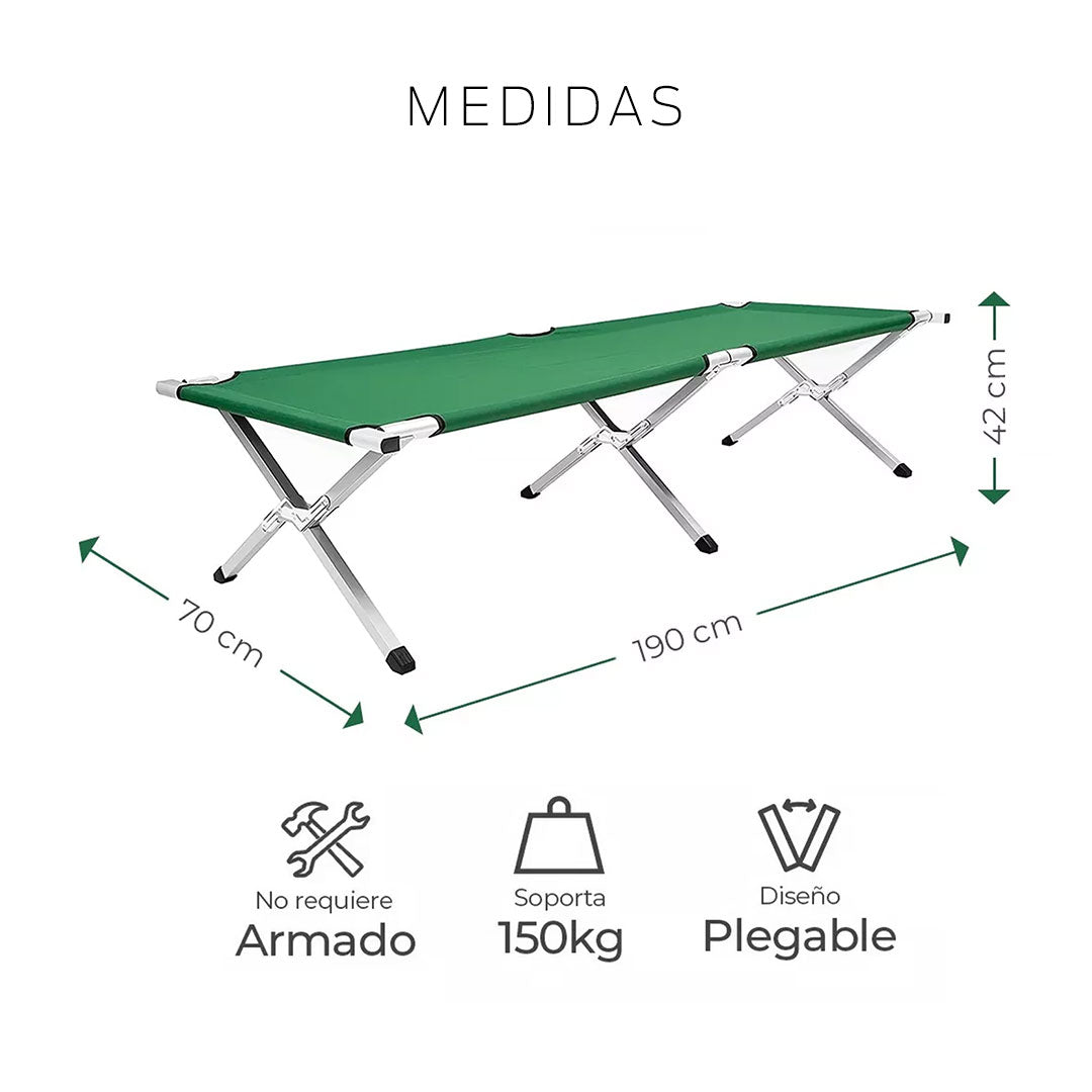 CATRE PLEGABLE DE LONA Y ALUMINIO LH-3985