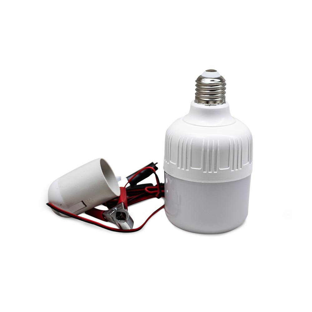 LAMPARA LED 12W 12V CON PINZAS P/BATERIA LH-3398