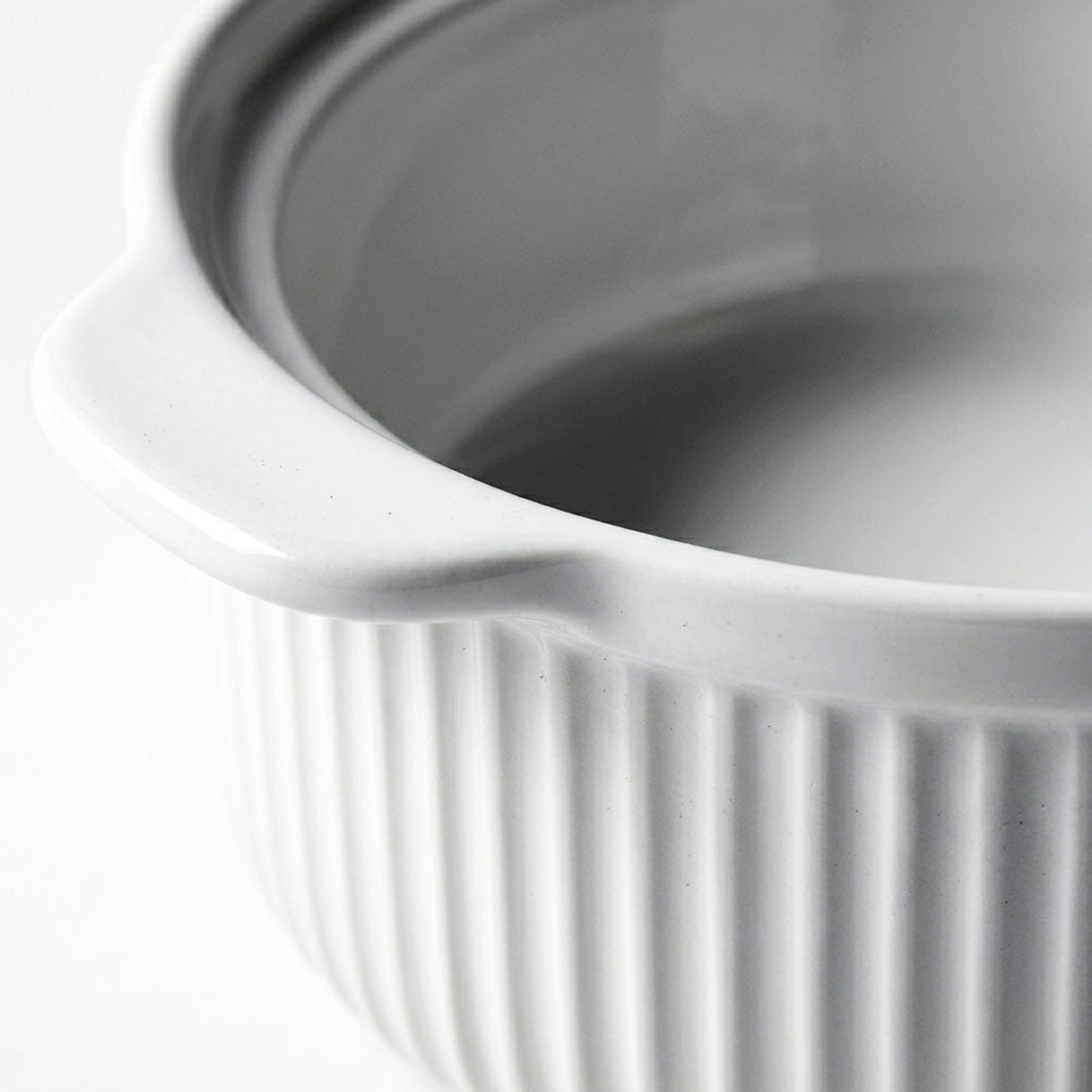 BOWL DE CERAMICA BLANCO 18CM CON TAPA LH-3828