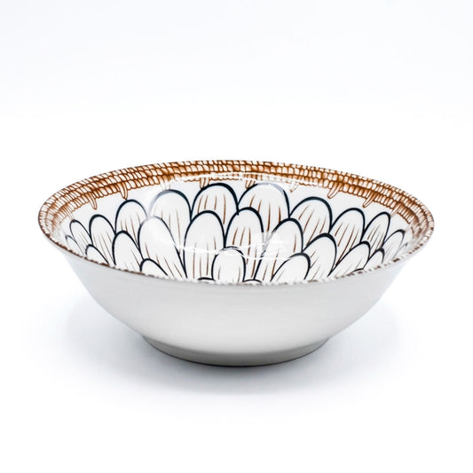 BOWL 18CM CERAMICA DISENO PETALOS LH-3811