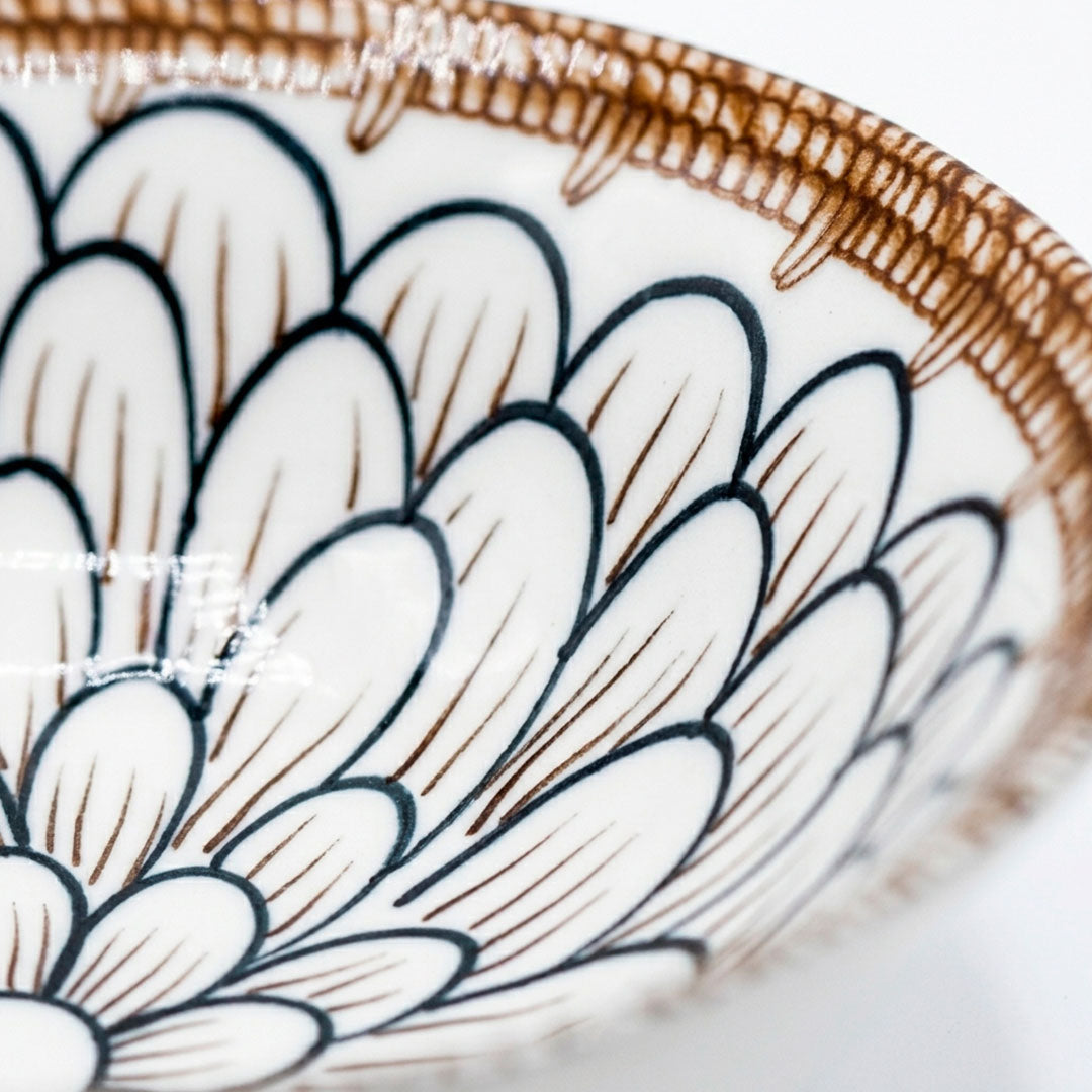 BOWL 18CM CERAMICA DISENO PETALOS LH-3811