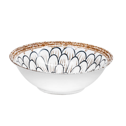 BOWL 21CM CERAMICA DISENO PETALOS LH-3810