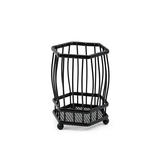 CUBIERTERO ESCURRIDOR HEXAGONO 10CM NEGRO LH-3659